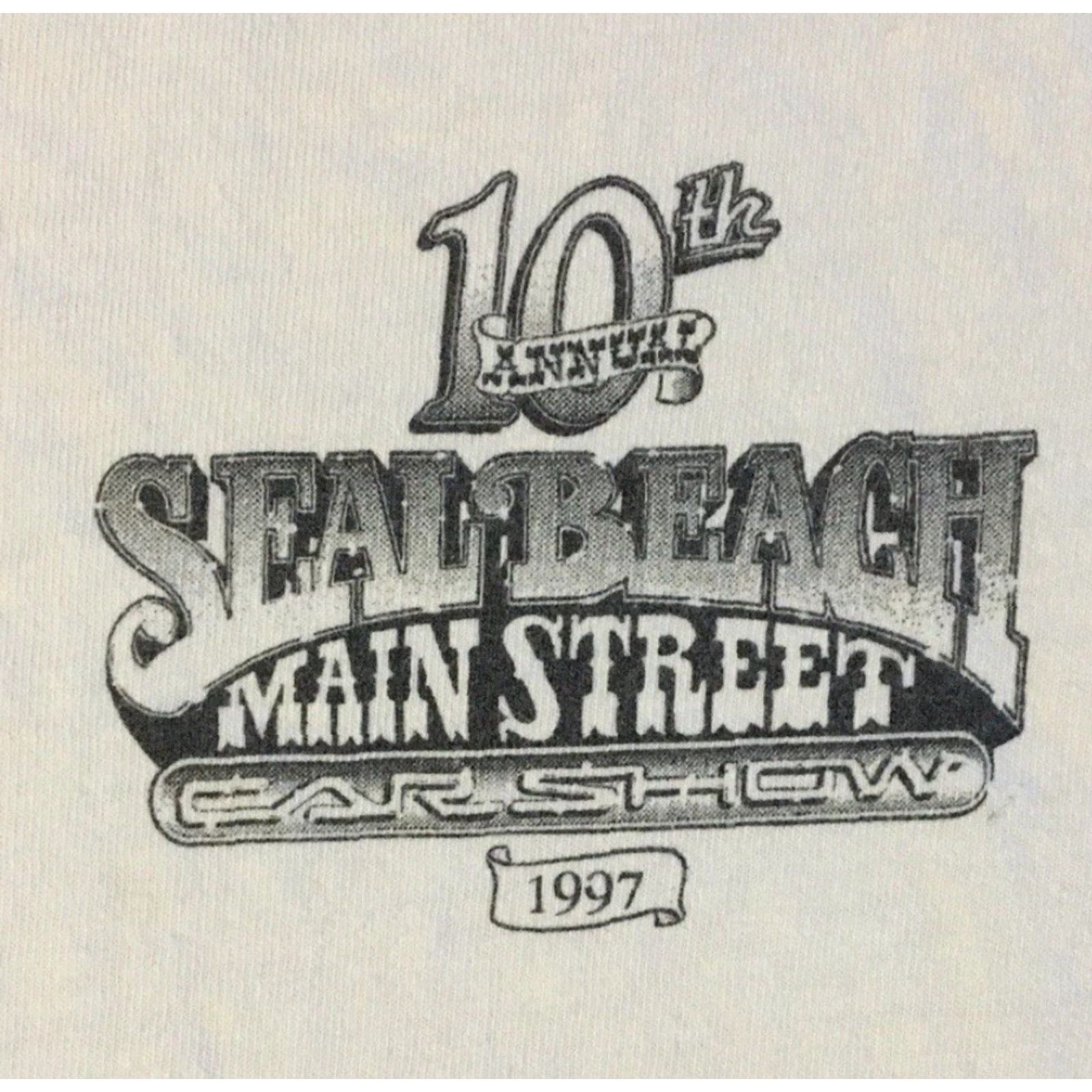 Vintage VINTAGE 90s Seal Beach Car Show Faded Distress Shirt S Hot Rod Beach Surf Art Grunge Shirt Mens White 90s California Cars Grunge Vintage Size US S / EU 44-46 / 1 - 4 Thumbnail