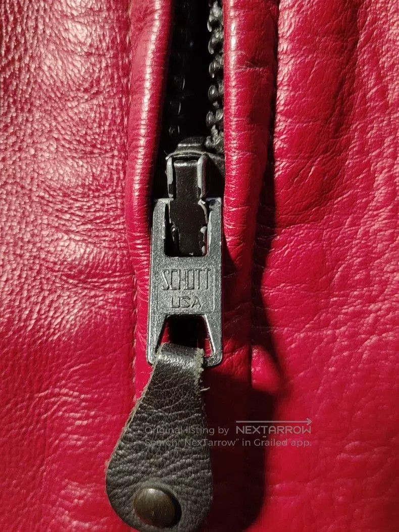 Schott Schott Black and red color-blocked motorcycle leather jack Size US XXL / EU 58 / 5 - 5 Thumbnail