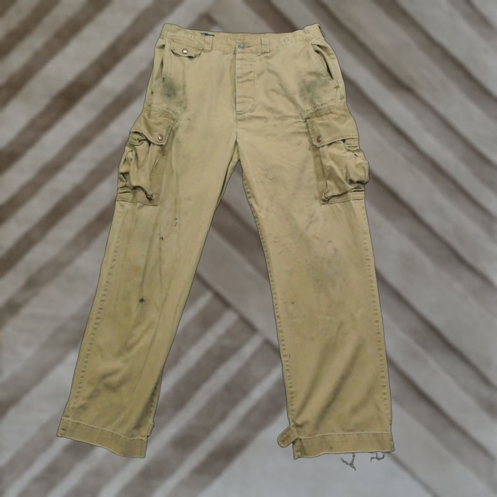 Polo Ralph Lauren VINTAGE Polo Ralph Lauren Pants Mens 38x34 Cargo Brown 90s Outdoor Cargo Pocket Mens Size US M / EU 48-50 / 2 - 1 Thumbnail