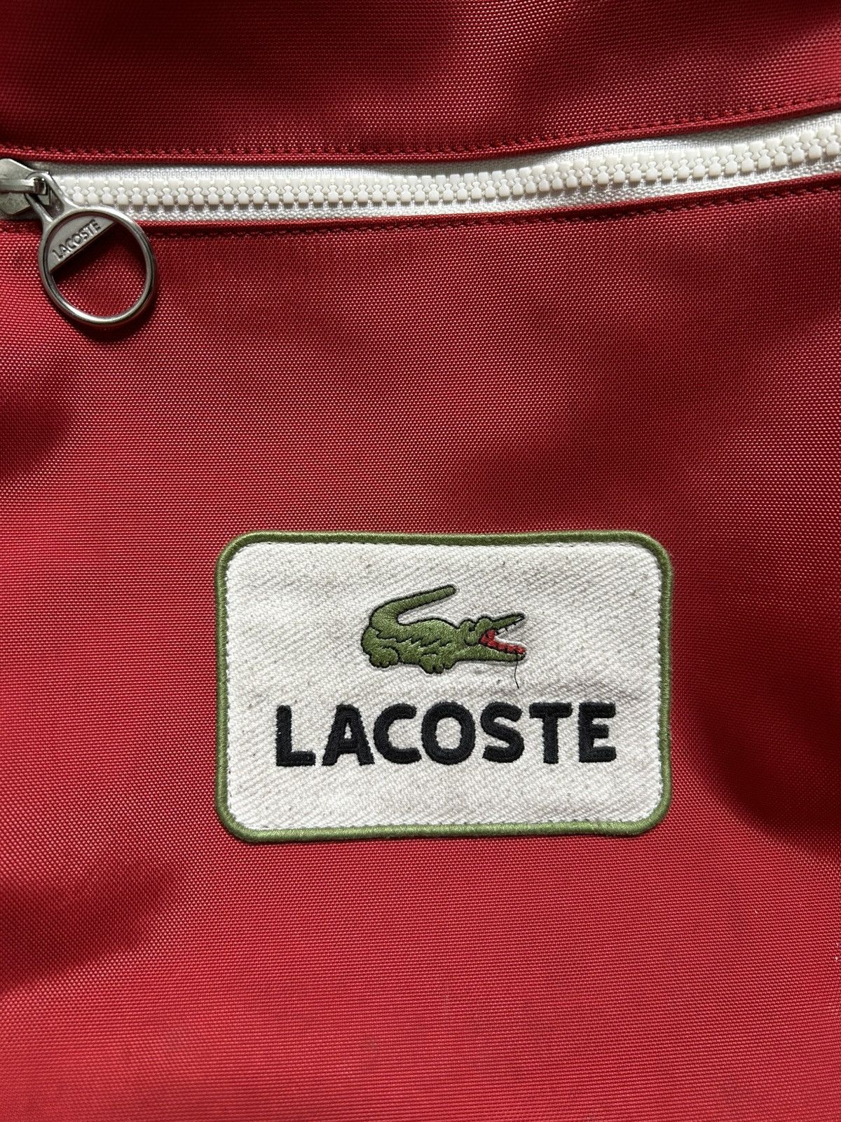 Lacoste Lacoste Nylon Retro Sport Bag Poppy Red Patch Size ONE SIZE - 12 Thumbnail