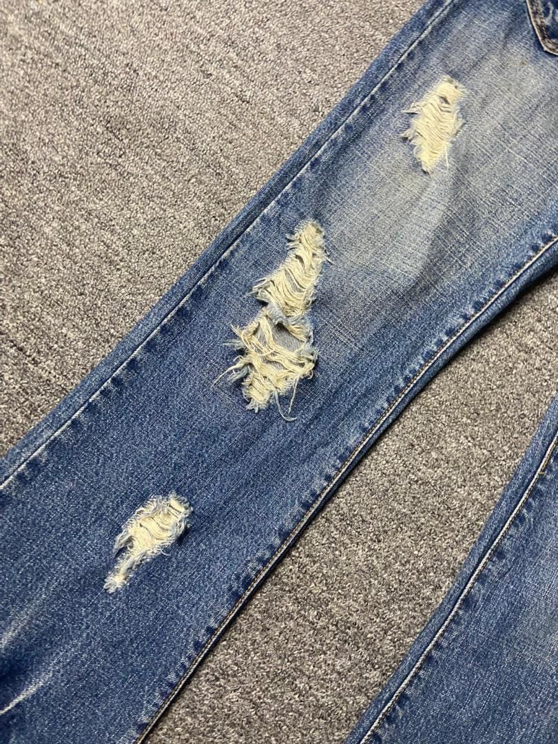 Japanese Brand Rose Bowl Distressed Ripped Jeans (172) Size 32" / US 10 / IT 46 - 6 Thumbnail