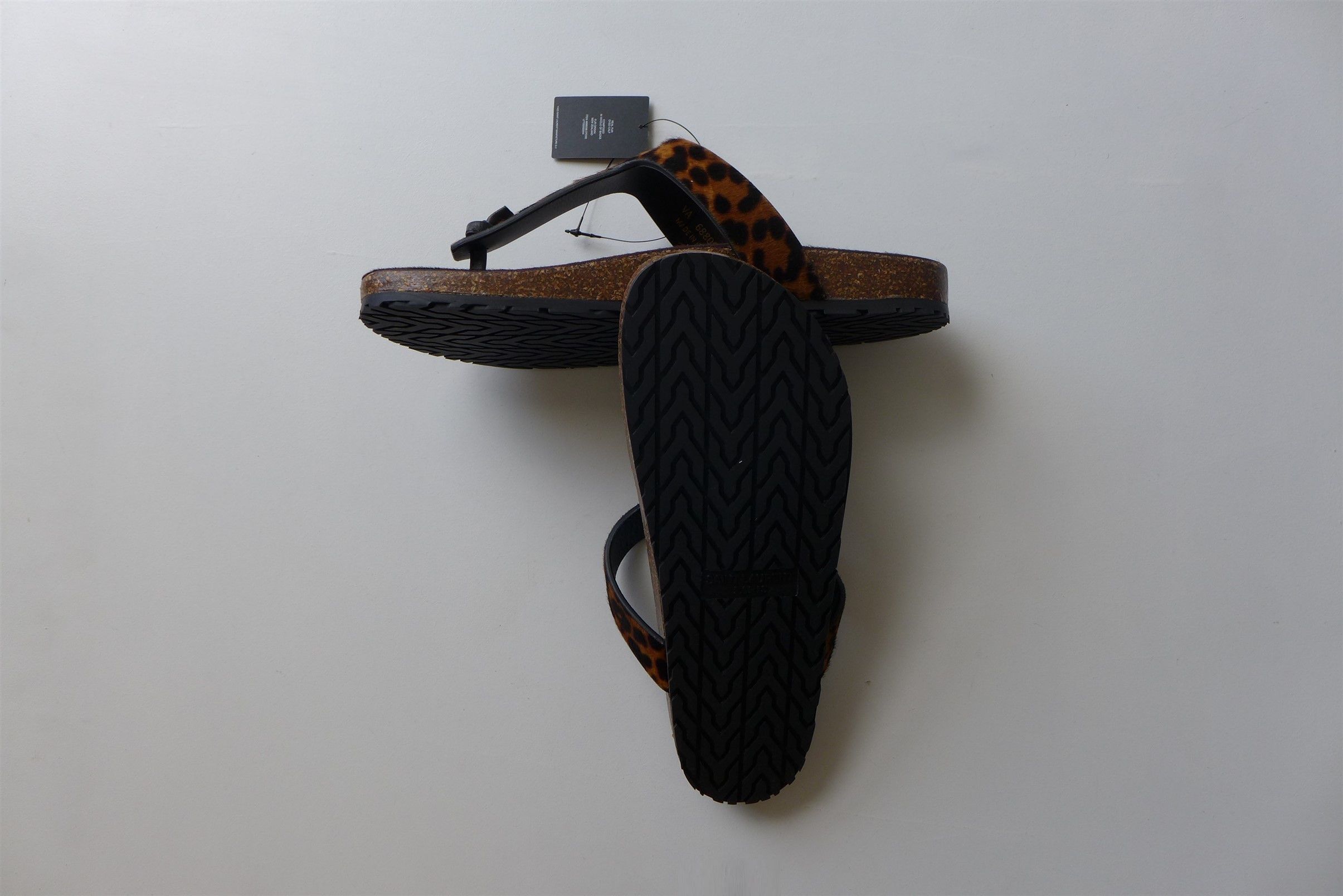 Saint Laurent Paris Saint Laurent Jimmy Sandals - Leopard Print Calf Fur Size US 11 / EU 44 - 13 Thumbnail