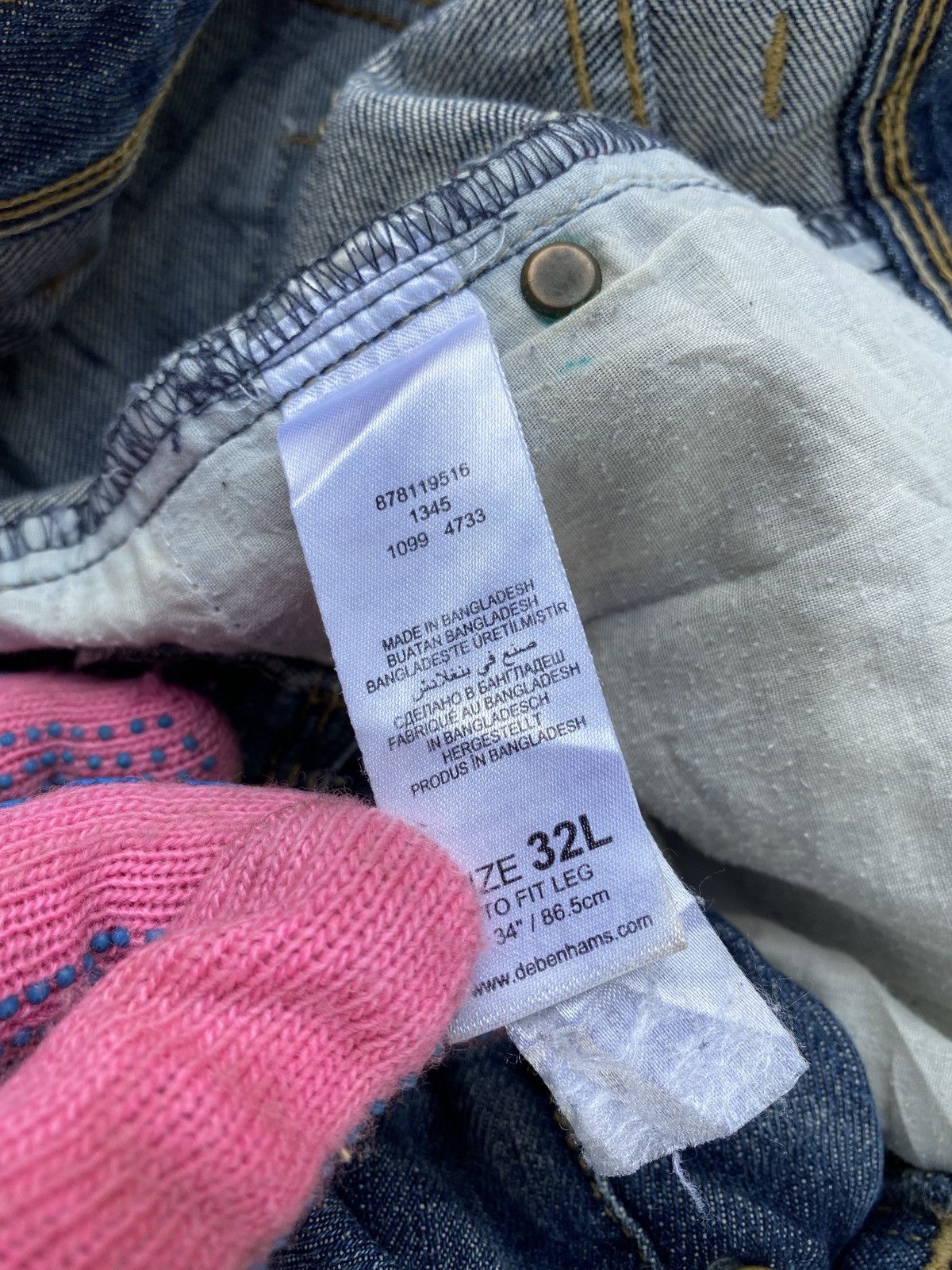 Japanese Brand × Tornado Mart Red Hearing Bootcut Blue Washed Distressed Denim Size US 34 / EU 50 - 17 Thumbnail