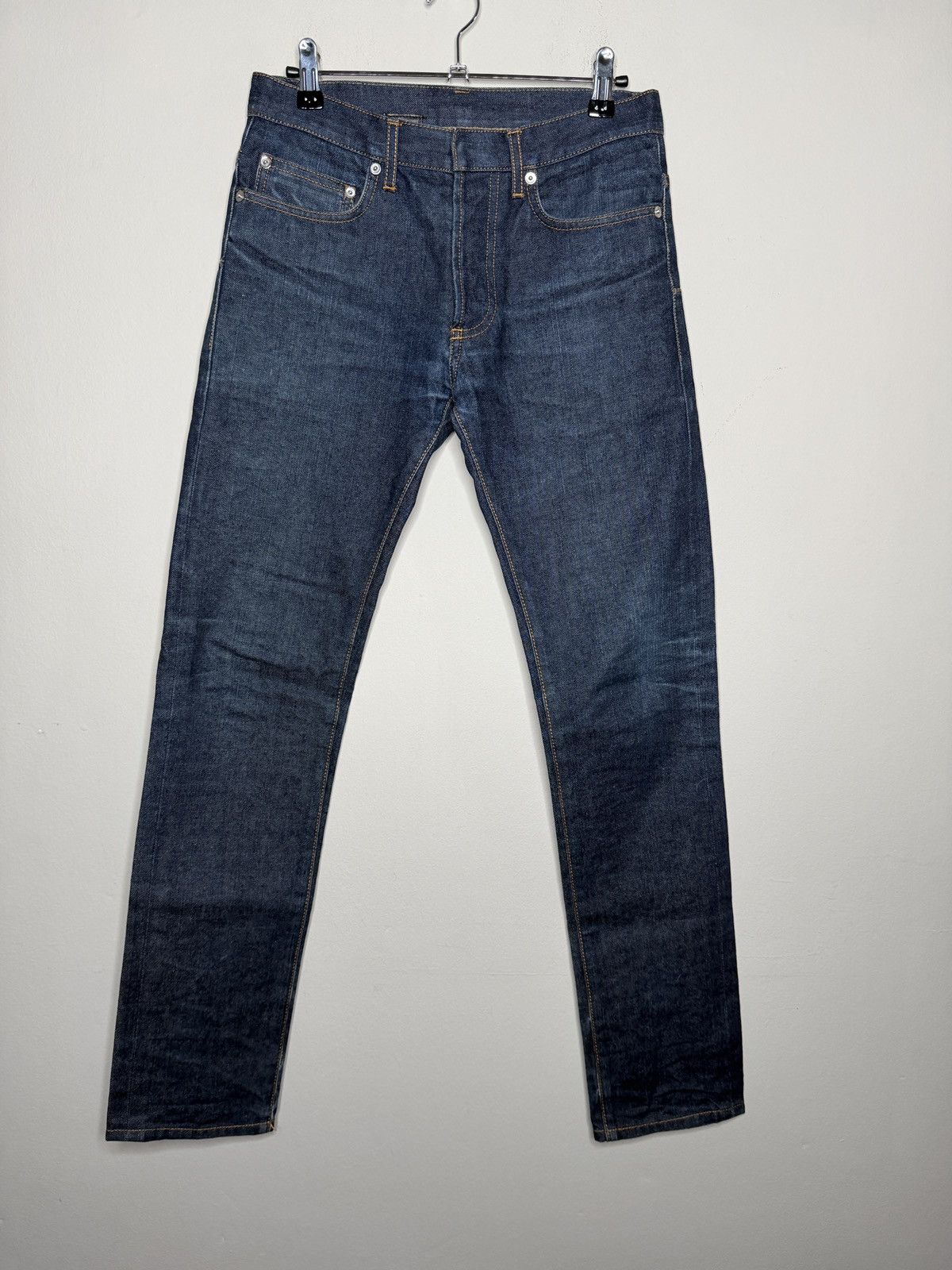 Dior Dior Homme Dark Indigo 17CM Skinny Denim Size US 27 - 1 Thumbnail