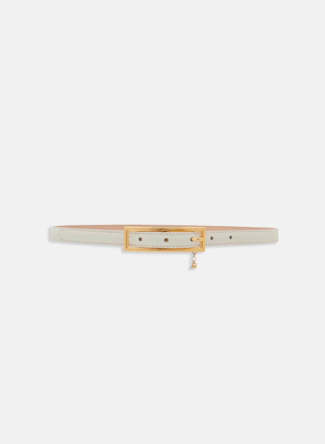 Alessandra Rich o1s22i1n0225 Size: 75 / Leather Belt in White Size ONE SIZE - 1 Thumbnail