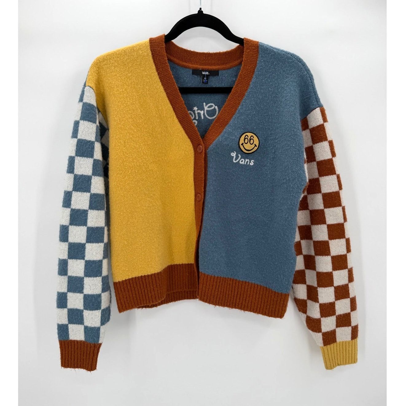 Vans Vans Off The Wall Dusk Downer Checkered Cardigan Sweater Size XS / US 0-2 / IT 36-38 - 1 Thumbnail