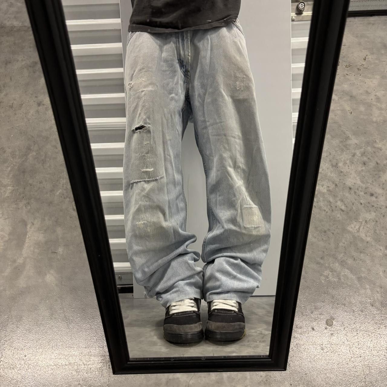 Levi's × Vintage Crazy Vintage Y2K/2000s Faded Light Wash Levi’s Distressed Denim Jeans! Size US 31 - 1 Thumbnail