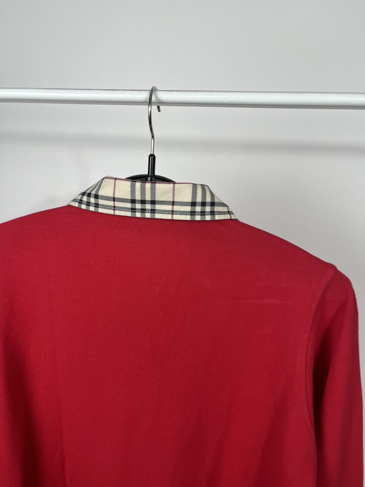 Burberry Burberry London Polo Shirt Nova Check Collar Long Sleeve L Size L / US 10 / IT 46 - 13 Thumbnail
