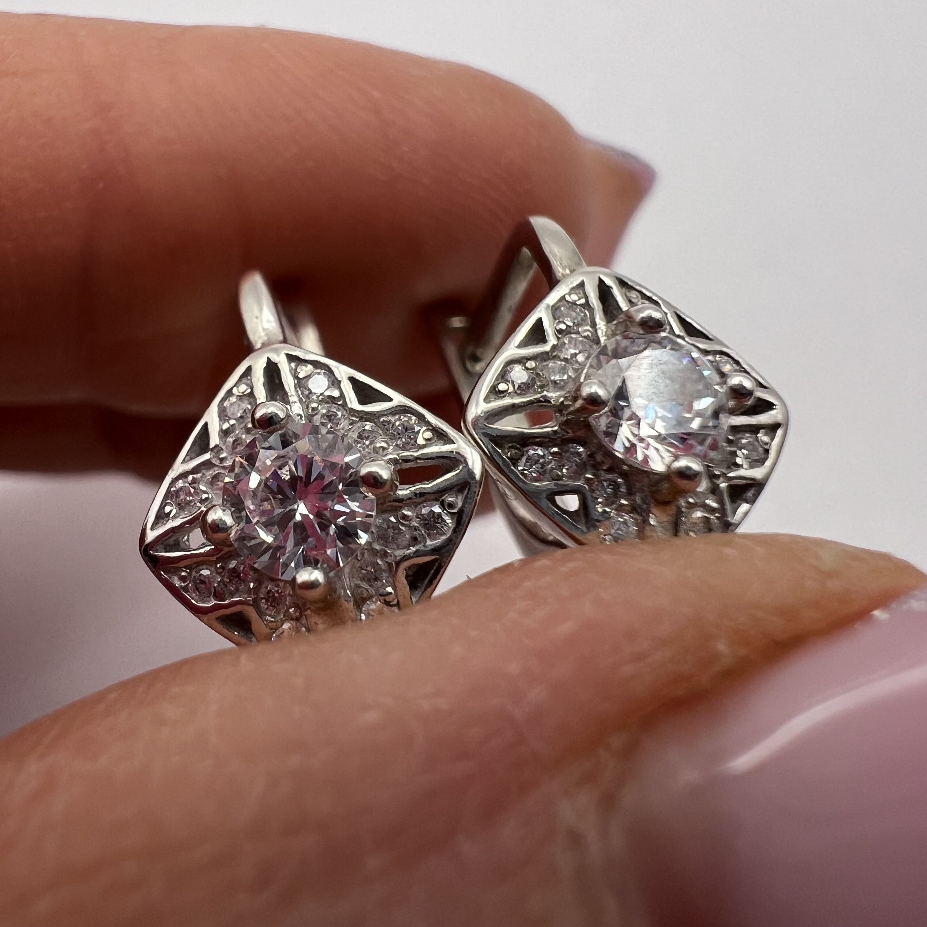 Sterling Silver Vintage Stud Earrings Sterling Silver 925 Jewelry 2.7gr Size ONE SIZE - 1 Thumbnail