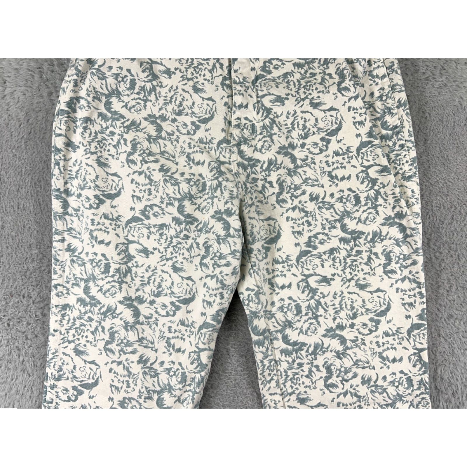 Vintage Amilano White Floral Denim Jeans High Rise Women 32 Jeans, 5-Pocket Slim Fit, Cotton Stretch, Vintage: No, Regular Size, Pants, Women, 90s? Size 24" / US 00 / IT 34 - 4 Thumbnail