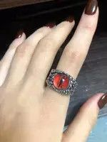 Japanese Brand Evil Eye Ring - Resizable Red Color Size ONE SIZE - 5 Thumbnail