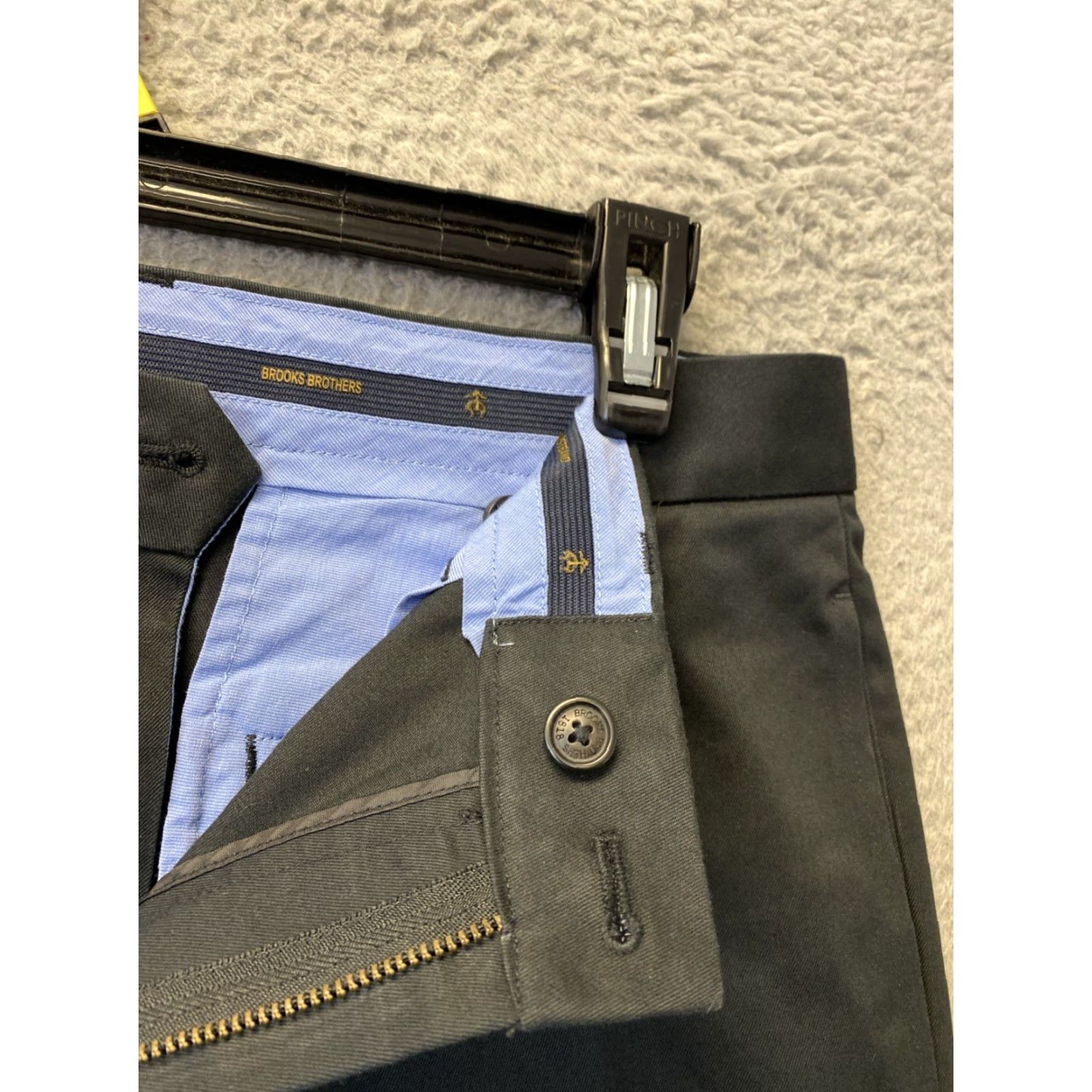 Brooks Brothers Brooks Brothers Mens Clark Fit Cotton Stretch Chino Pants 35W x 32L Black 150-29 Mens Size US 35 - 4 Thumbnail