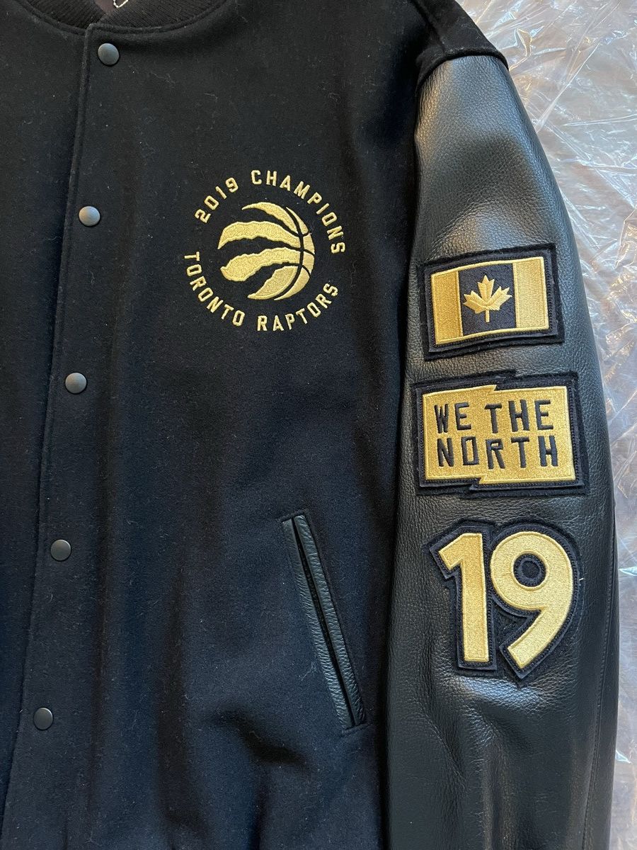 image of Official Roots 2019 Raptors Championship Varsity Jacket in Black, Men's (Size 2XL)