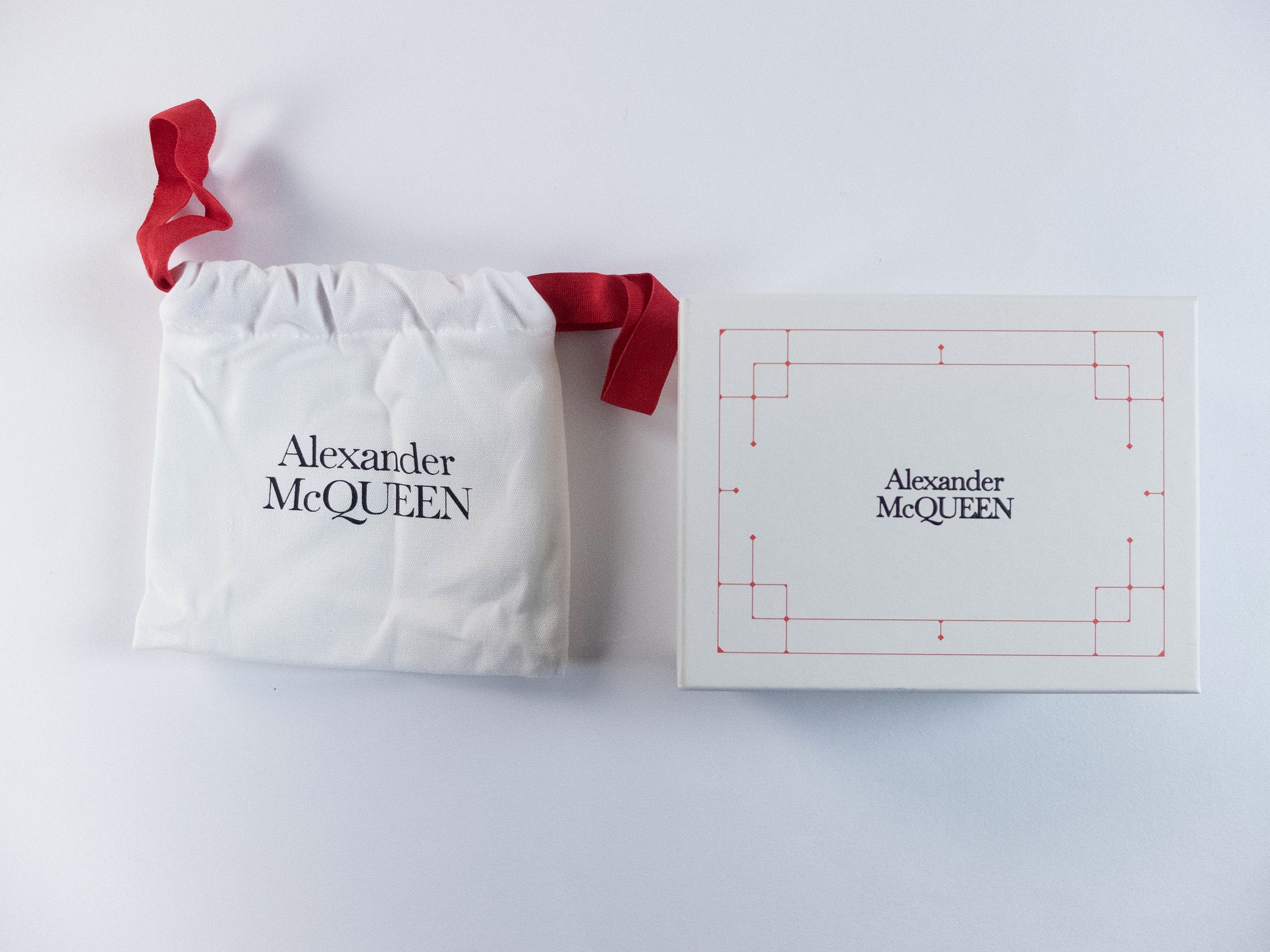 Alexander McQueen ALEXANDER MCQUEEN black abstract logo leather wallet q Size ONE SIZE - 7 Thumbnail