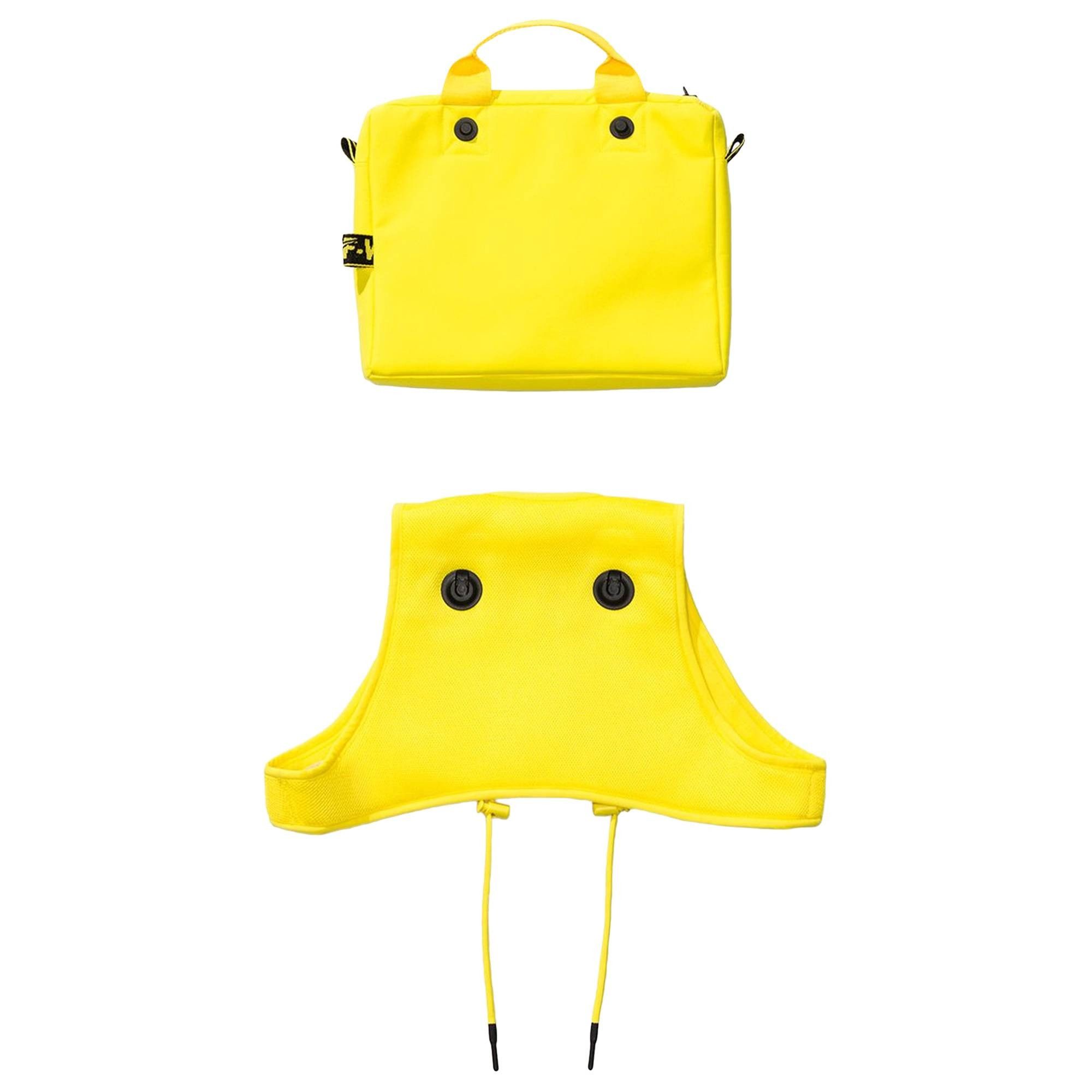 Nike × Off-White o1w1db10824 Cross Bib in Yellow Size L / US 10 / IT 46 - 2 Thumbnail