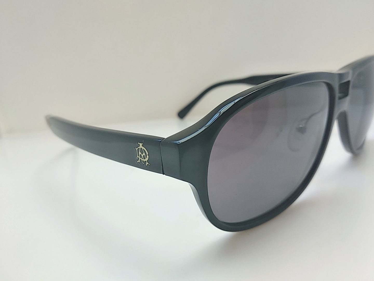 Vintage Vintage Dunhill D7003 Black Aviator Sunglasses Frame Size ONE SIZE - 2 Thumbnail