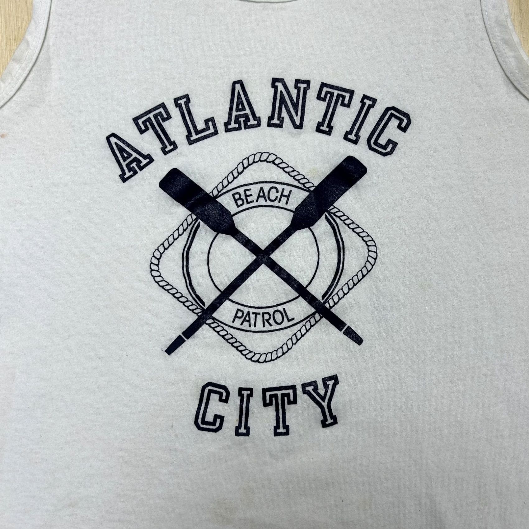 Vintage Vintage Atlantic City Shirt Mens Medium White Beach Patrol Tank Top Tee T-Shirt Size US M / EU 48-50 / 2 - 3 Thumbnail
