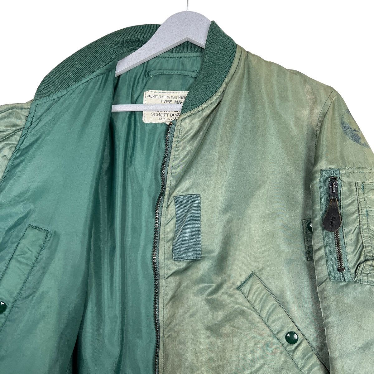 Schott 🔥 VINTAGE SCHOTT BROS MA-1 1949 REVERSIBLE BOMBER JACKET Size US S / EU 44-46 / 1 - 10 Thumbnail