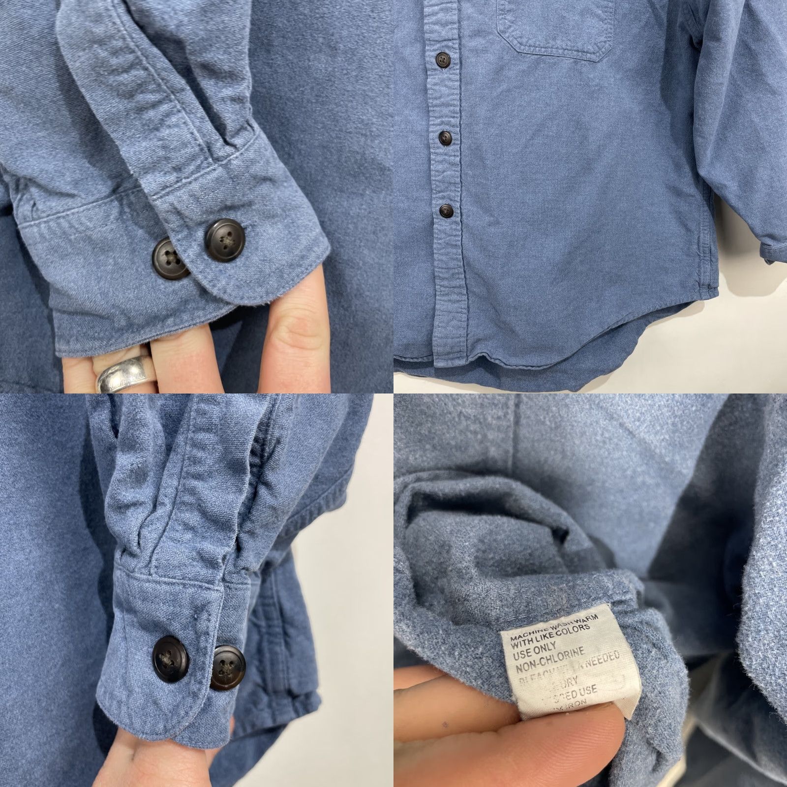 Arrow VINTAGE Arrow Workwear Camp Shirt XL BLUE Button-Down Collared Long Sleeve Men Casual Workwear Size US XL / EU 56 / 4 - 8 Thumbnail
