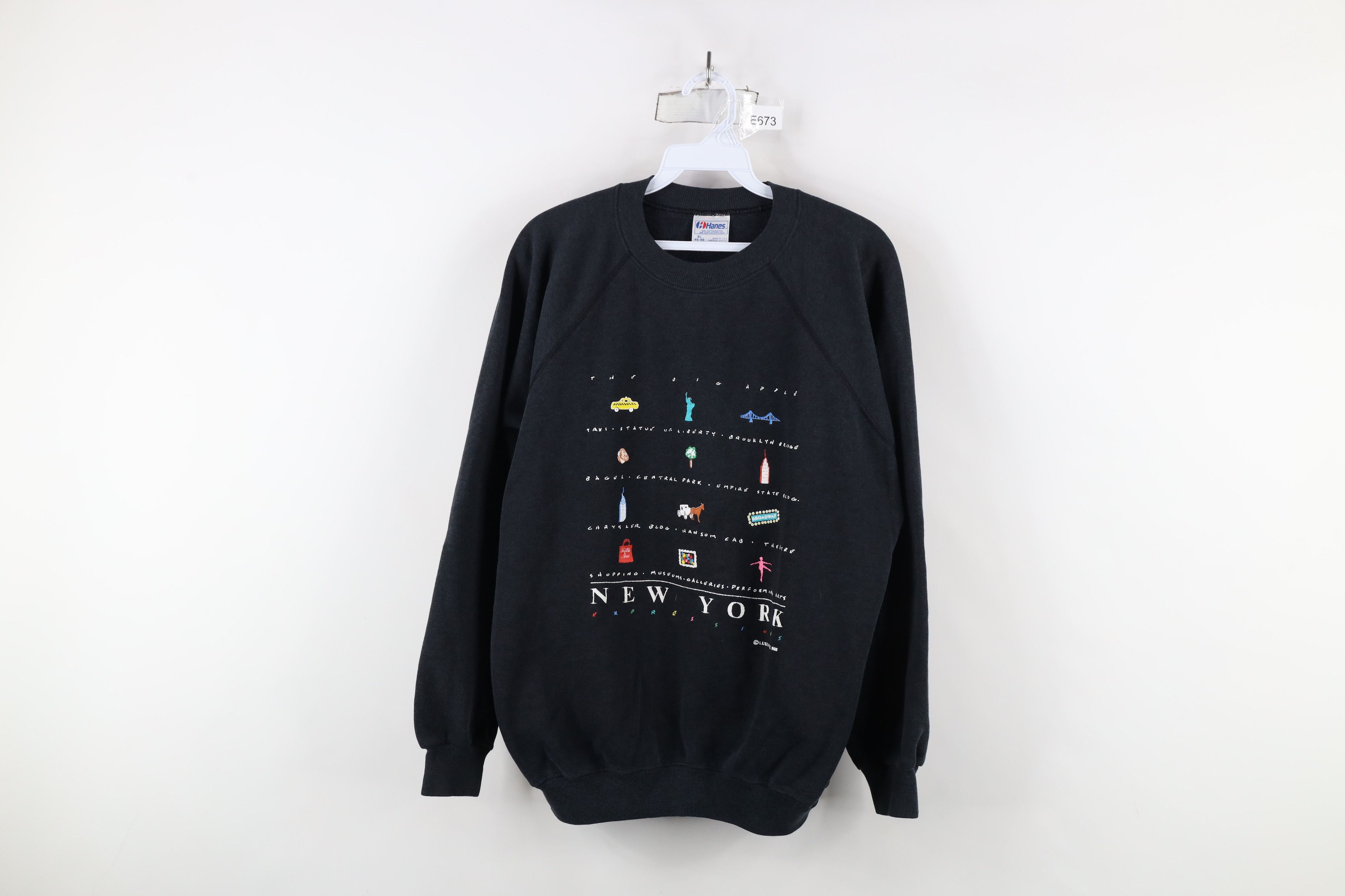 Vintage Vintage 80s Streetwear Spell New York City Sweatshirt USA Size XL / US 12-14 / IT 48-50 - 1 Thumbnail