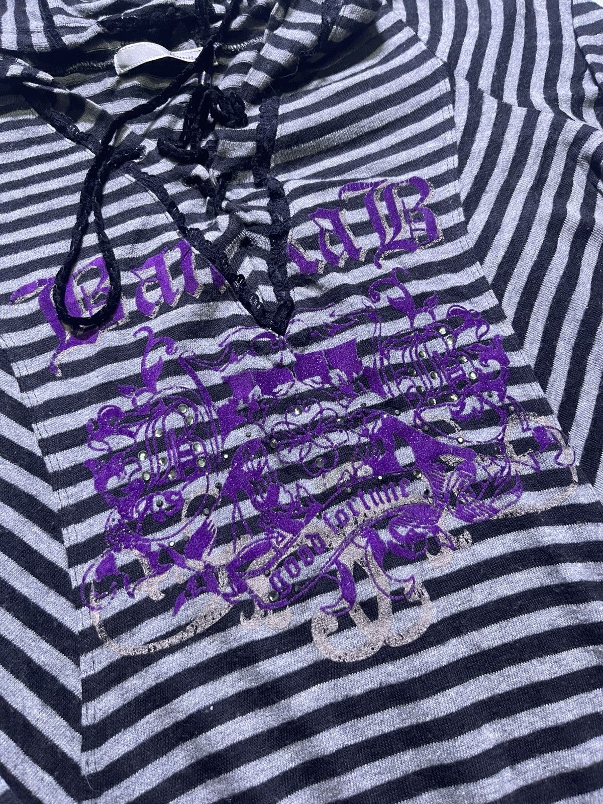 Japanese Brand Y2K BANILA B hoodies triped motif Size US S / EU 44-46 / 1 - 3 Thumbnail