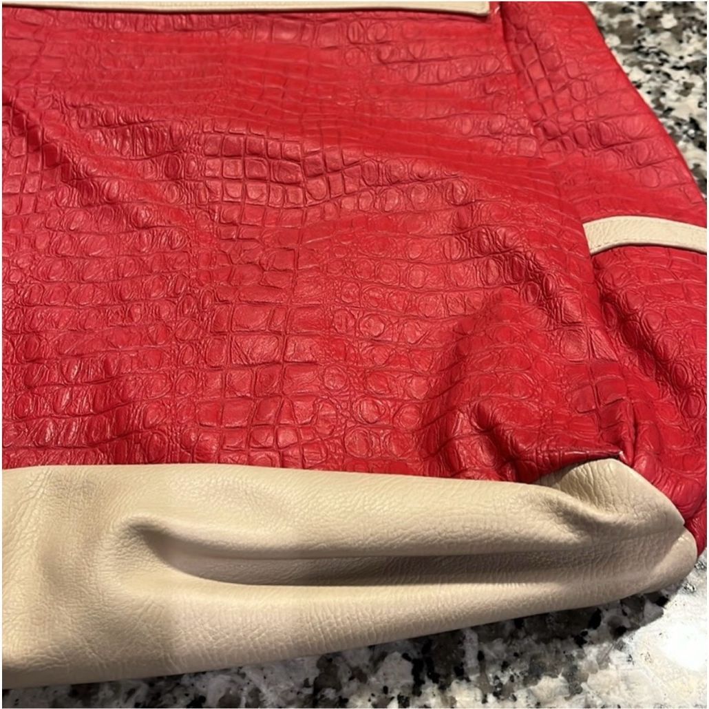 Other Miche Kaitlyn Red Tan Trim Crocodile Embossed Demi Shell Han Size ONE SIZE - 5 Thumbnail
