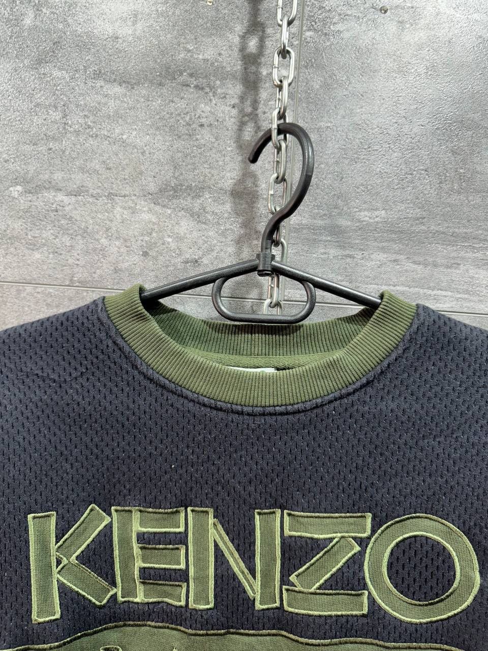 Kenzo KENZO Logo embroidery army green sweatshirt Size US XS / EU 42 / 0 - 5 Thumbnail