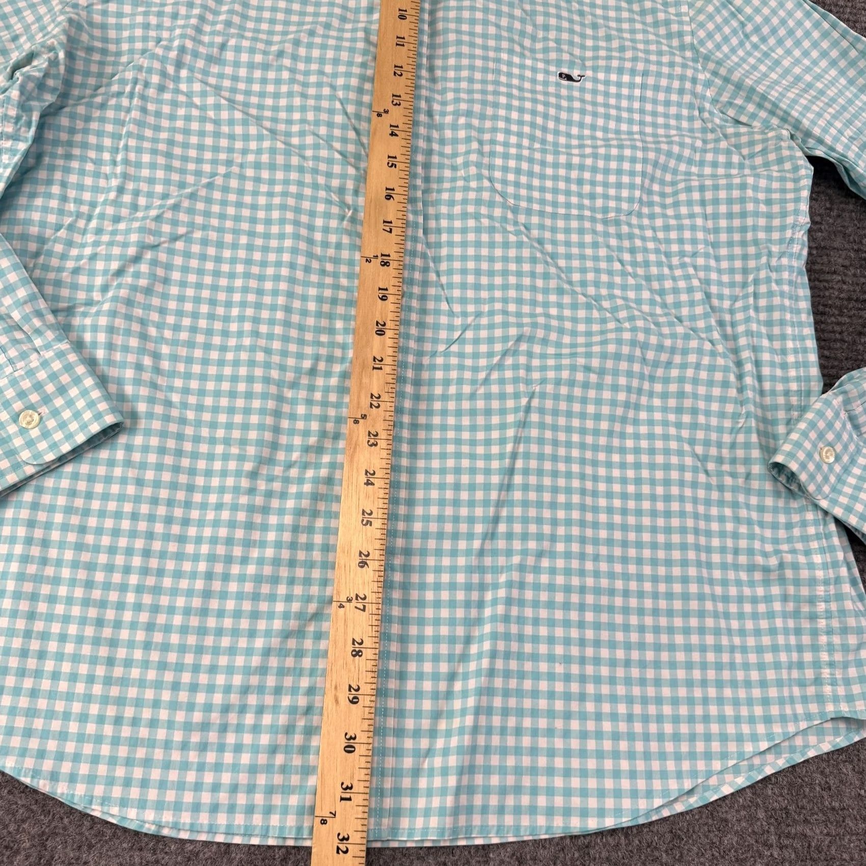 Vineyard Vines Vineyard Vines Performance Long Sleeve Shirt, XL, Blue Check, Stretch, Button-Up, Mens Size US XL / EU 56 / 4 - 6 Thumbnail