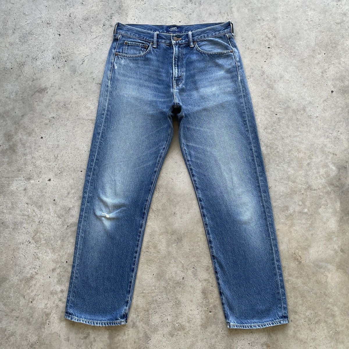 image of Vintage Craft Japan Faded Jeans Denim Pants W32 in Faded Blue, Men's