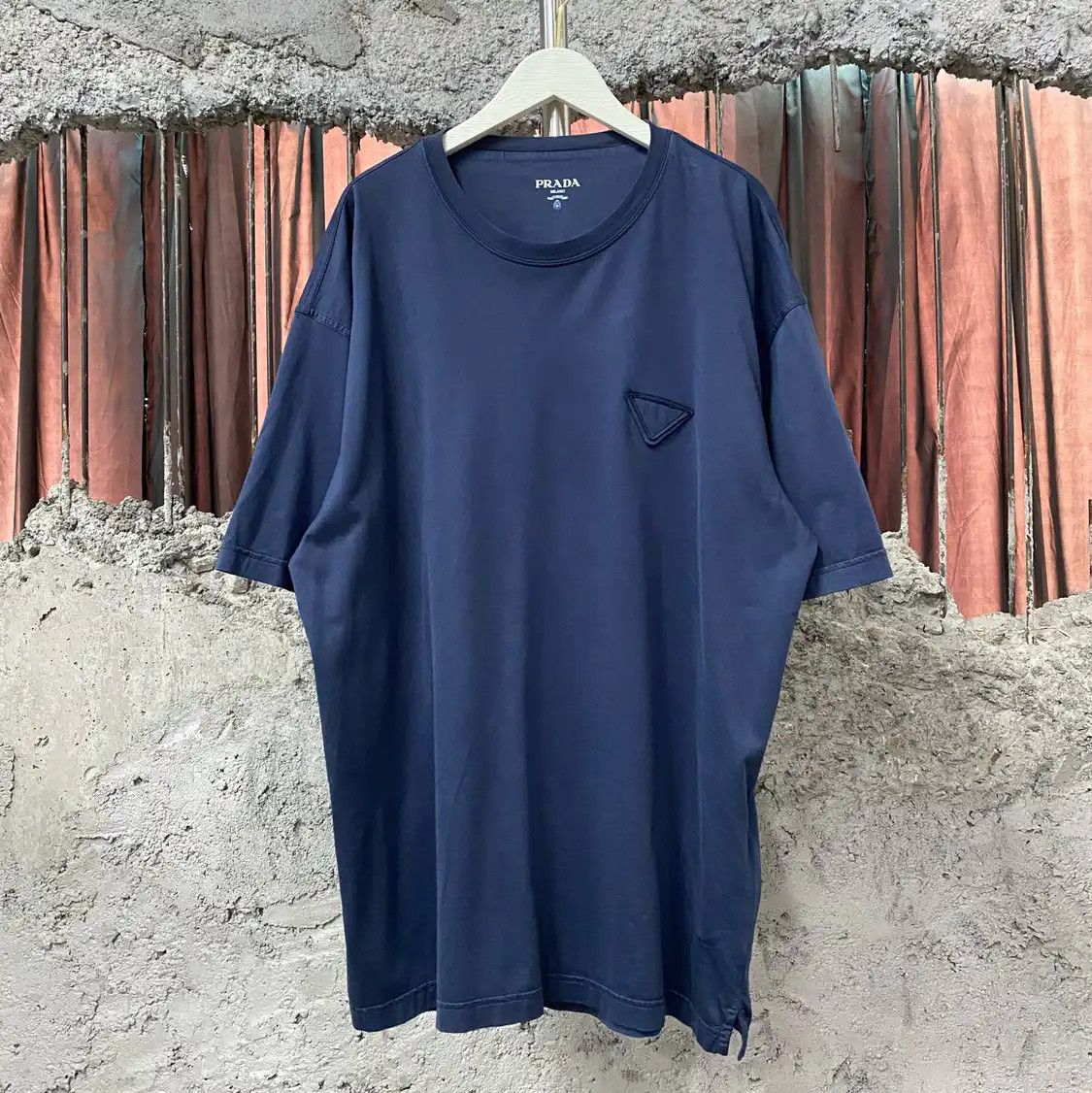 Prada Prada Men's Navy Cotton T-Shirt | Grailed
