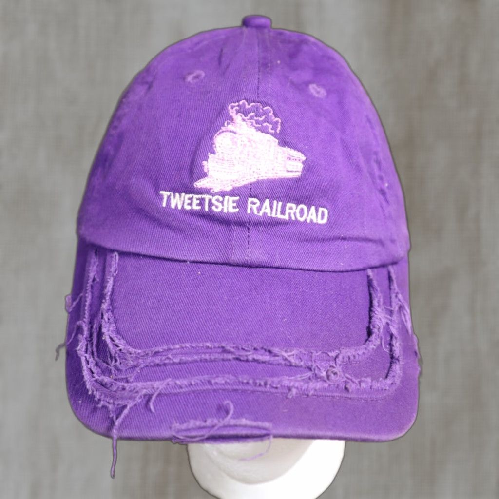Vintage Tweetsie Railroad Blowing Rock NC Purple Baseball Embroidered Hat Adult Size ONE SIZE - 1 Thumbnail