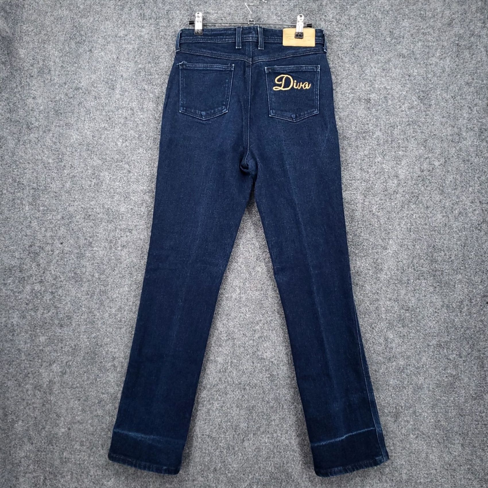 Vintage Bongo Jeans Women 9 Junior Blue Retro Slim Rinse Straight Hi Rise Dark Wash Size 30" / US 8 / IT 44 - 2 Thumbnail