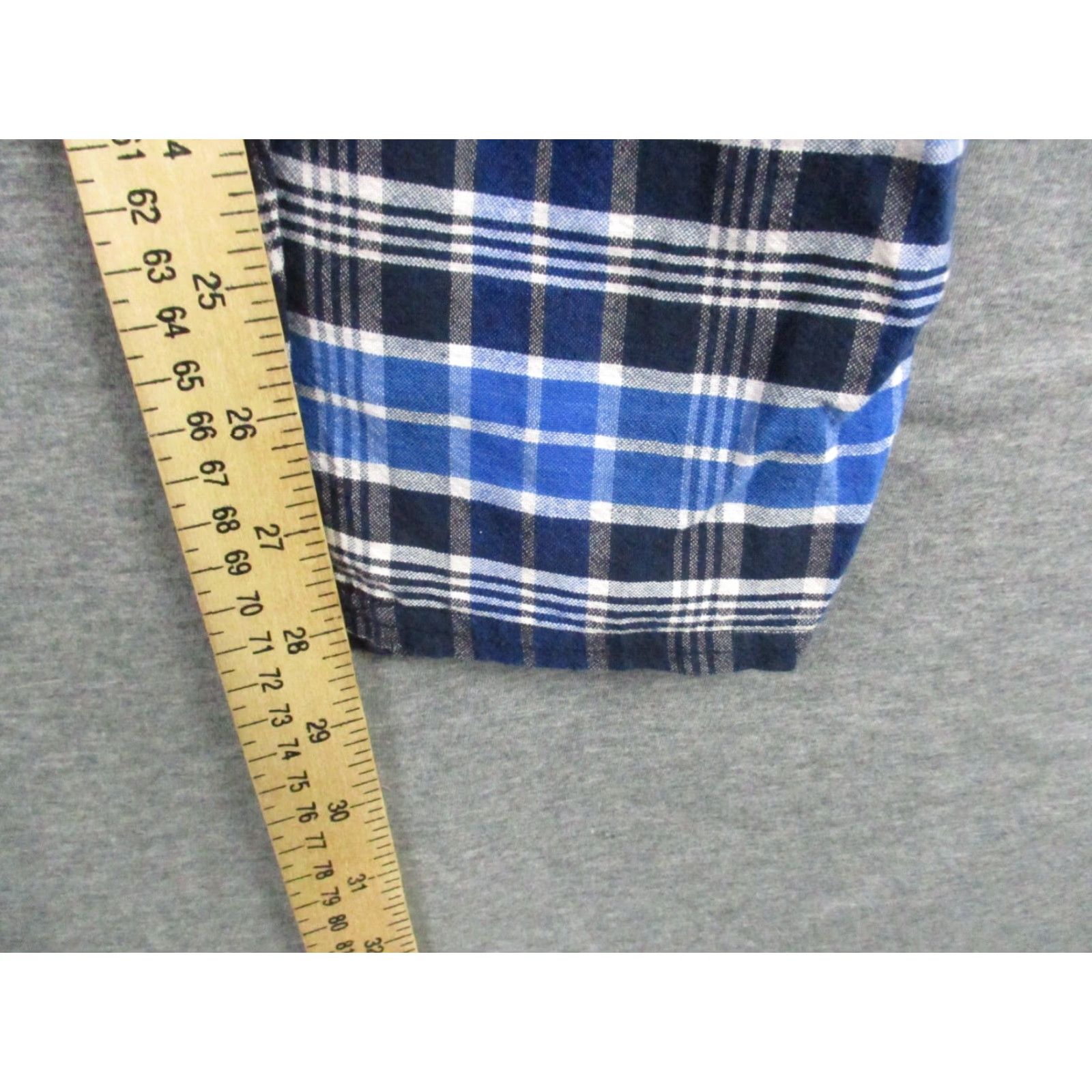 Vintage Monte Carlo Polo Pajama Pants Men Loungewear Blue Plaid Logo Cotton Regular Medium M Size US L / EU 52-54 / 3 - 6 Thumbnail