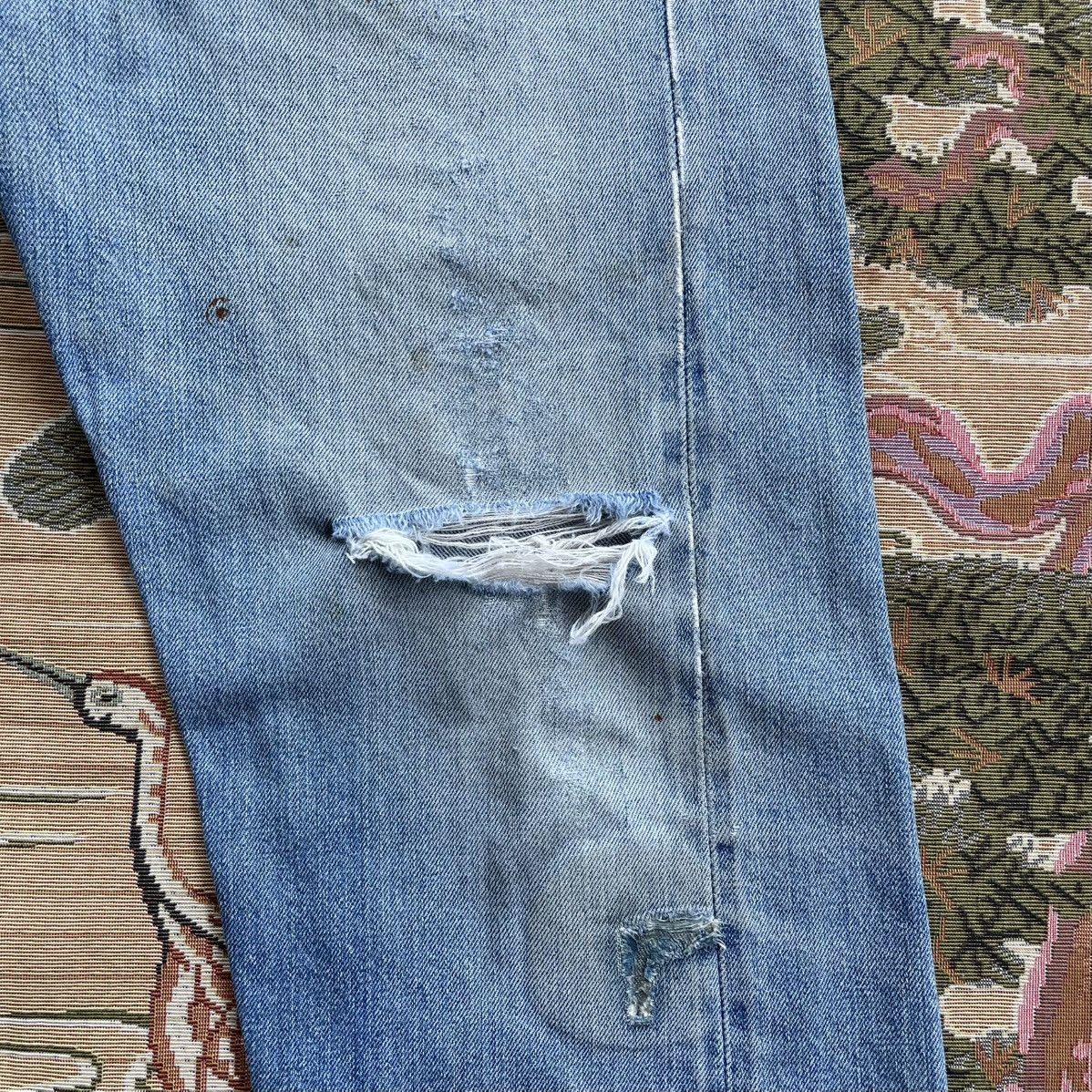 Levi's Thrashed Vintage Levi's 501 Rindem Button 6 Distressed Jeans Size US 34 / EU 50 - 12 Thumbnail