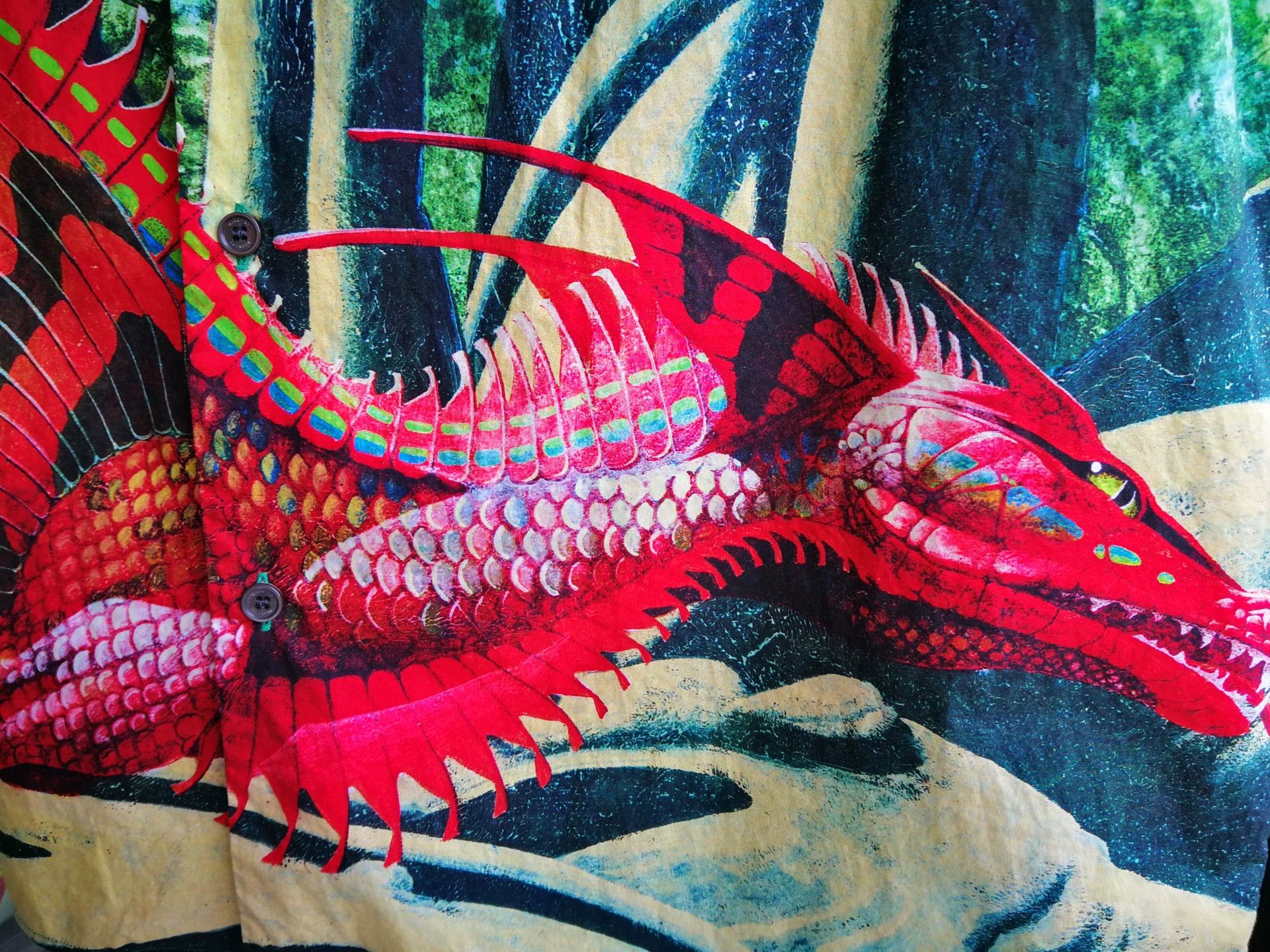Valentino x Roger Dean Red Dragon Shirt