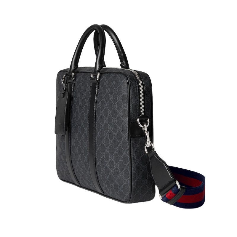 Gucci GUCCI $2350 Medium Black GG Canvas Briefcase New & Authentic Size ONE SIZE - 2 Thumbnail
