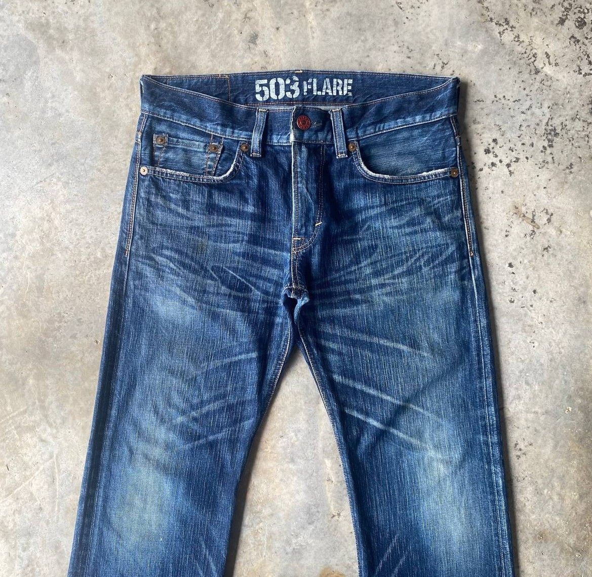 Edwin VINTAGE EDWIN LOT503 BLUETRIP FLARE DENIM FRAYED RELEASE HEM Size US 32 / EU 48 - 3 Thumbnail