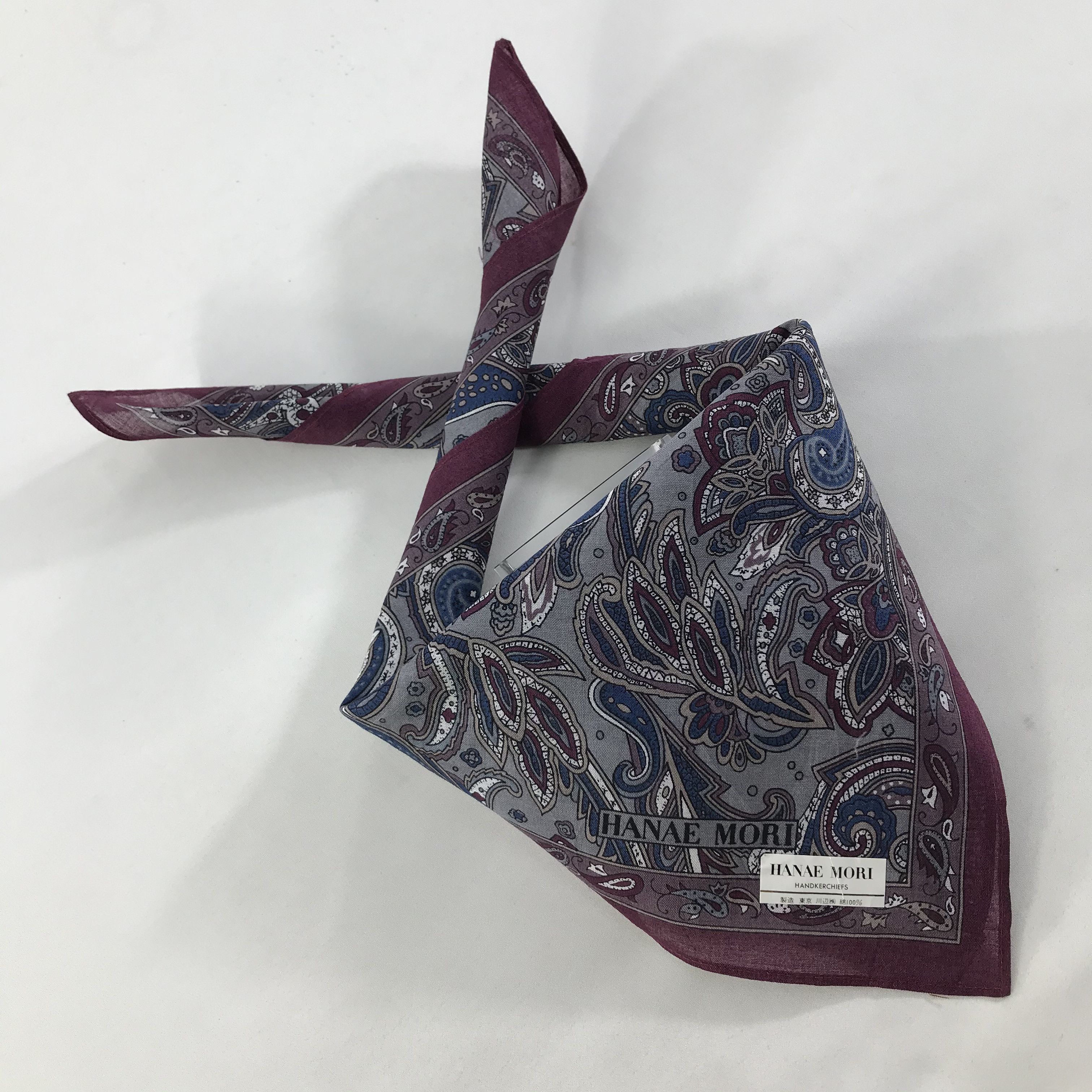 Hanae Mori × Vintage Hanae Mori Bandana / Handkerchief / Neckerchief - S1370 Size ONE SIZE - 4 Thumbnail