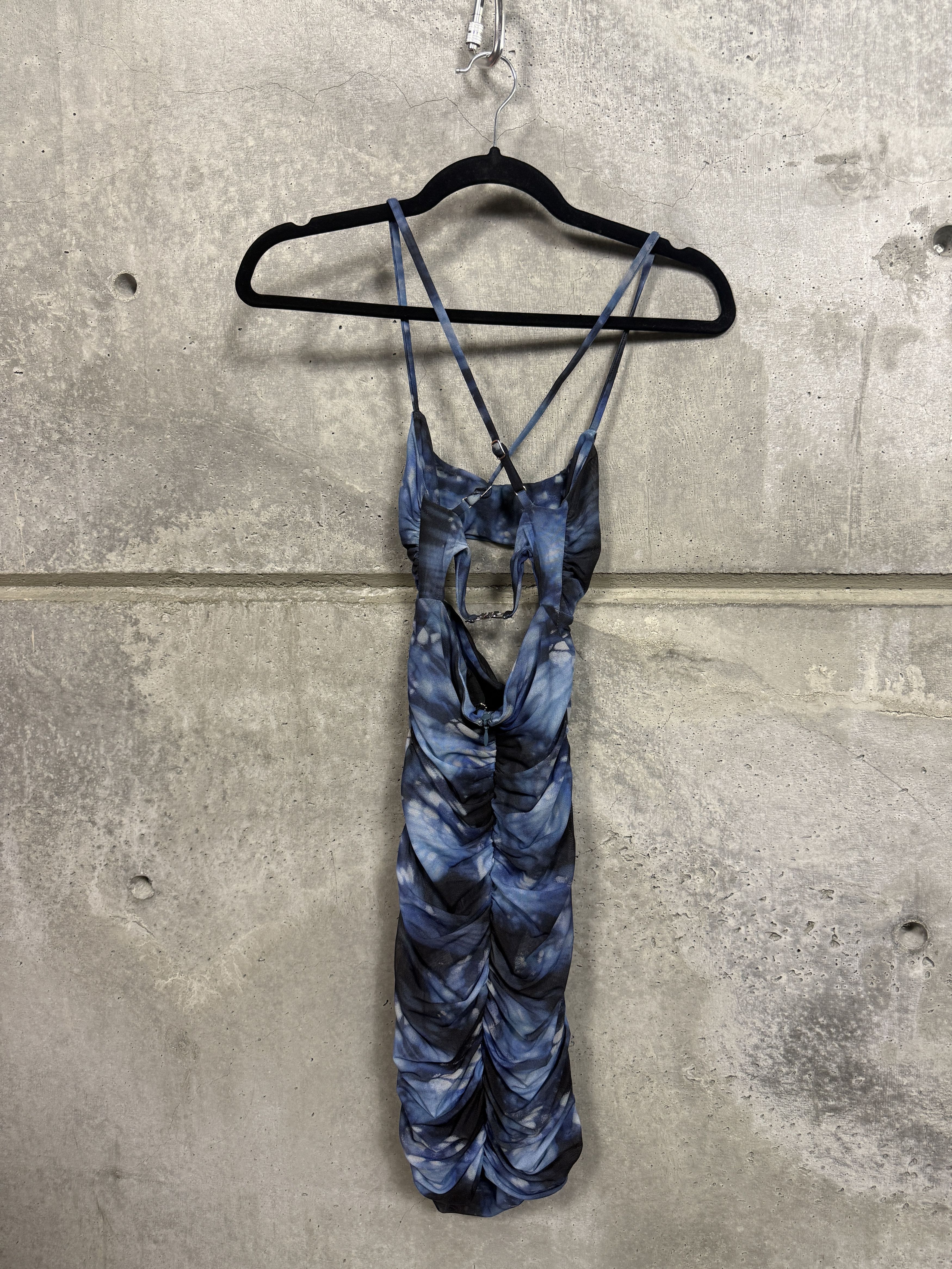 Misbhv $395 MISBHV Blue Butterfly Mini Dress Size XS / US 0-2 / IT 36-38 - 12 Thumbnail