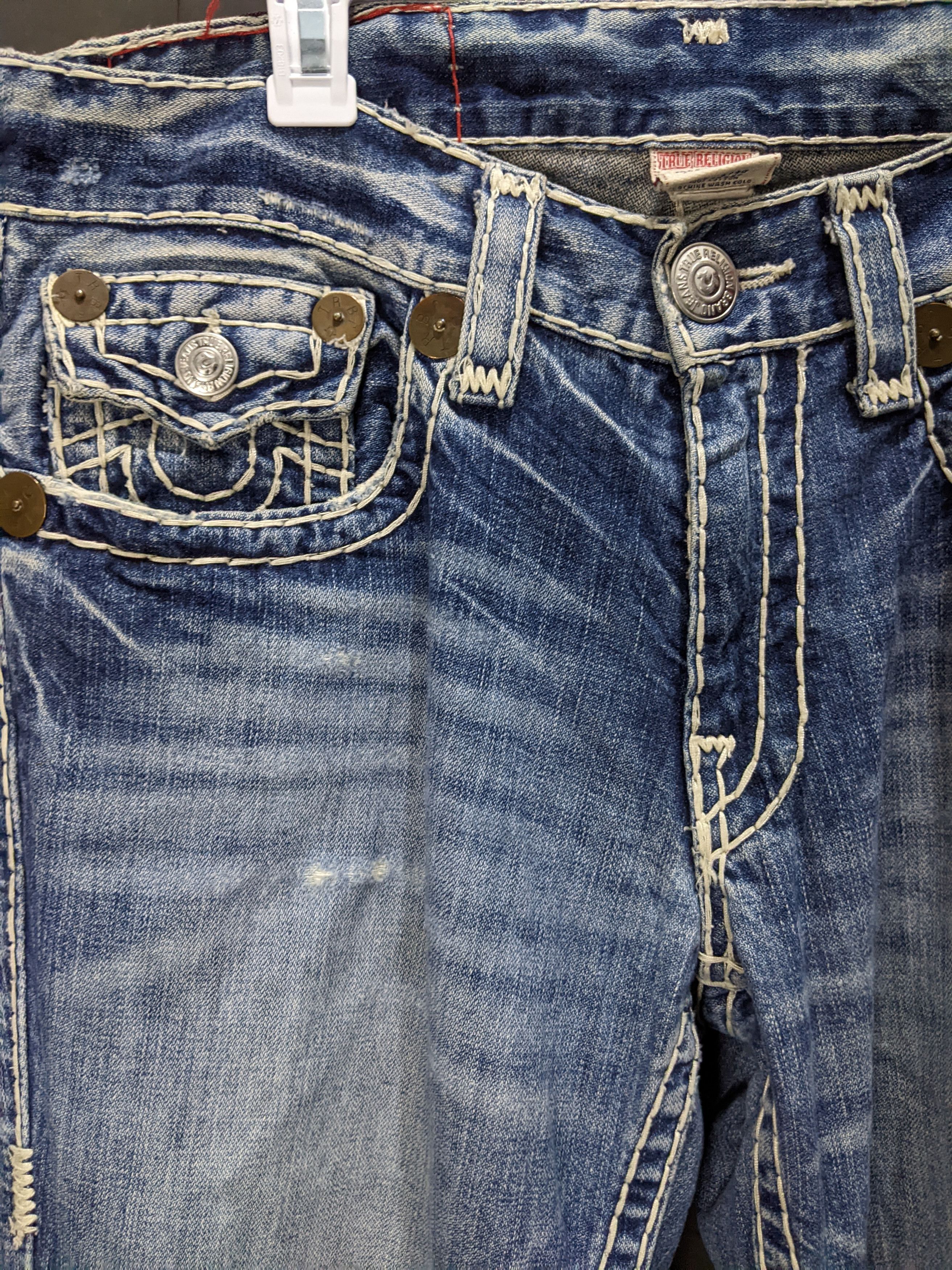 True Religion Vintage Joey Super T Flare Jeans Size US 34 / EU 50 - 6 Thumbnail