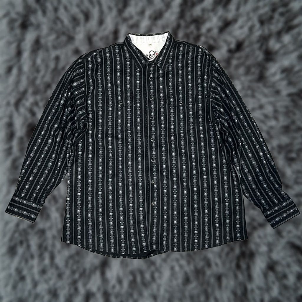 Scully Scully Striped Long Sleeve Pearl Snap Button-Up 2XL Men Black Gray Cotton Shirt Size US XXL / EU 58 / 5 - 1 Thumbnail