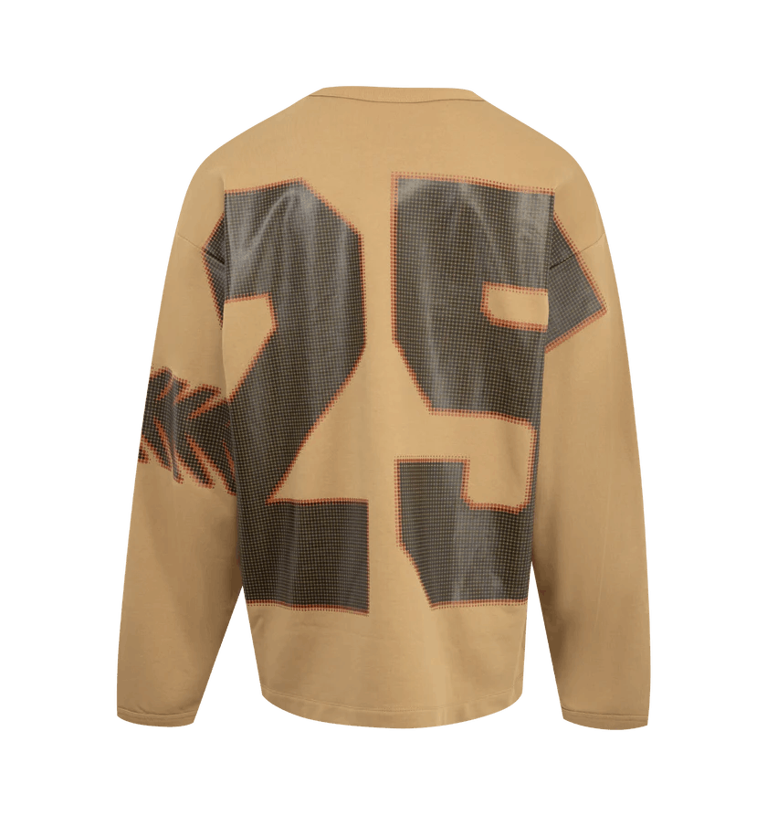 Dries Van Noten o1h1sh11224 Oversized Graphic Sweater in Beige Size US M / EU 48-50 / 2 - 2 Thumbnail