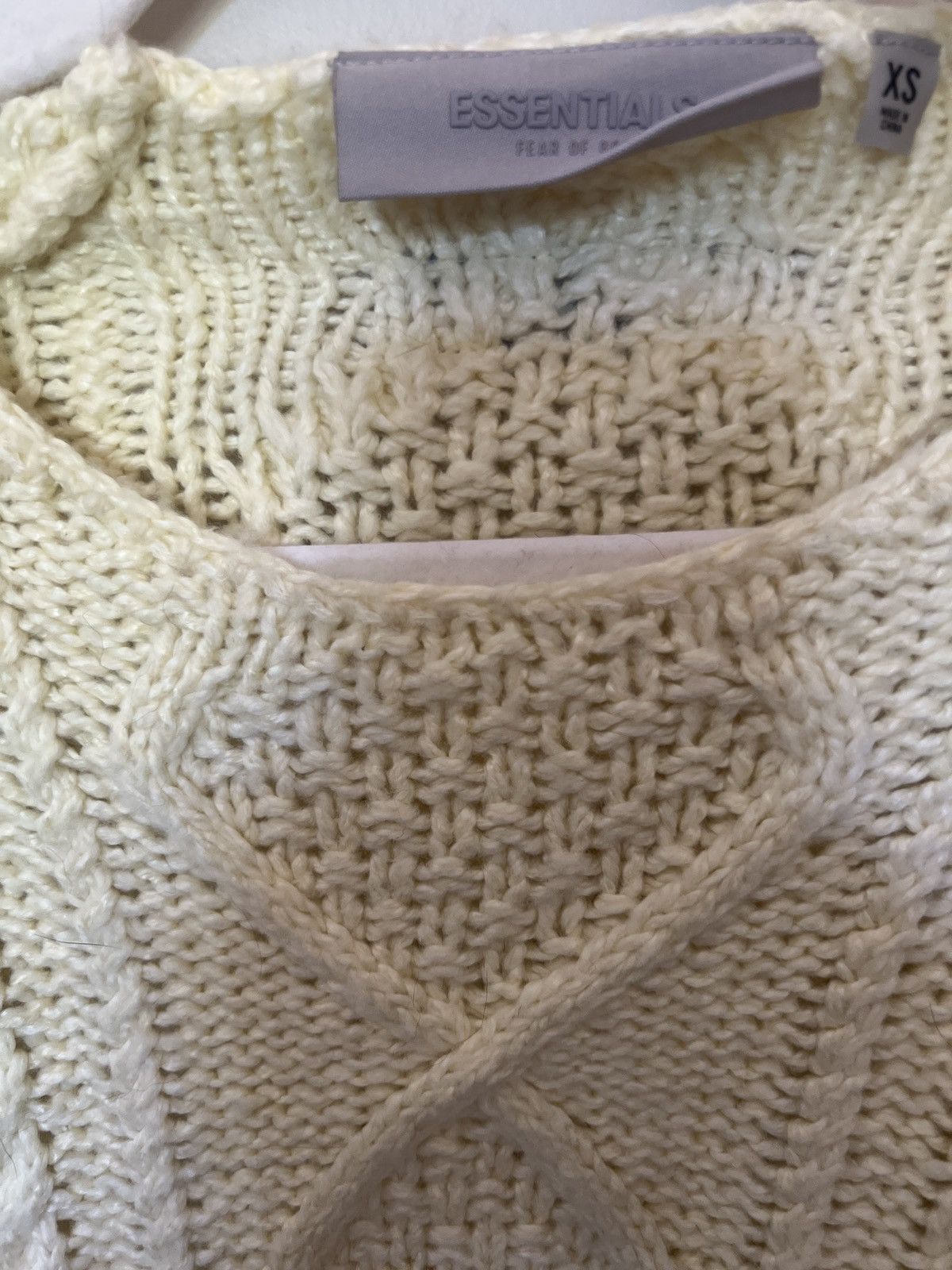 Essentials Pale yellow heavy duty essentials cable knot sweater Size US XS / EU 42 / 0 - 2 Thumbnail