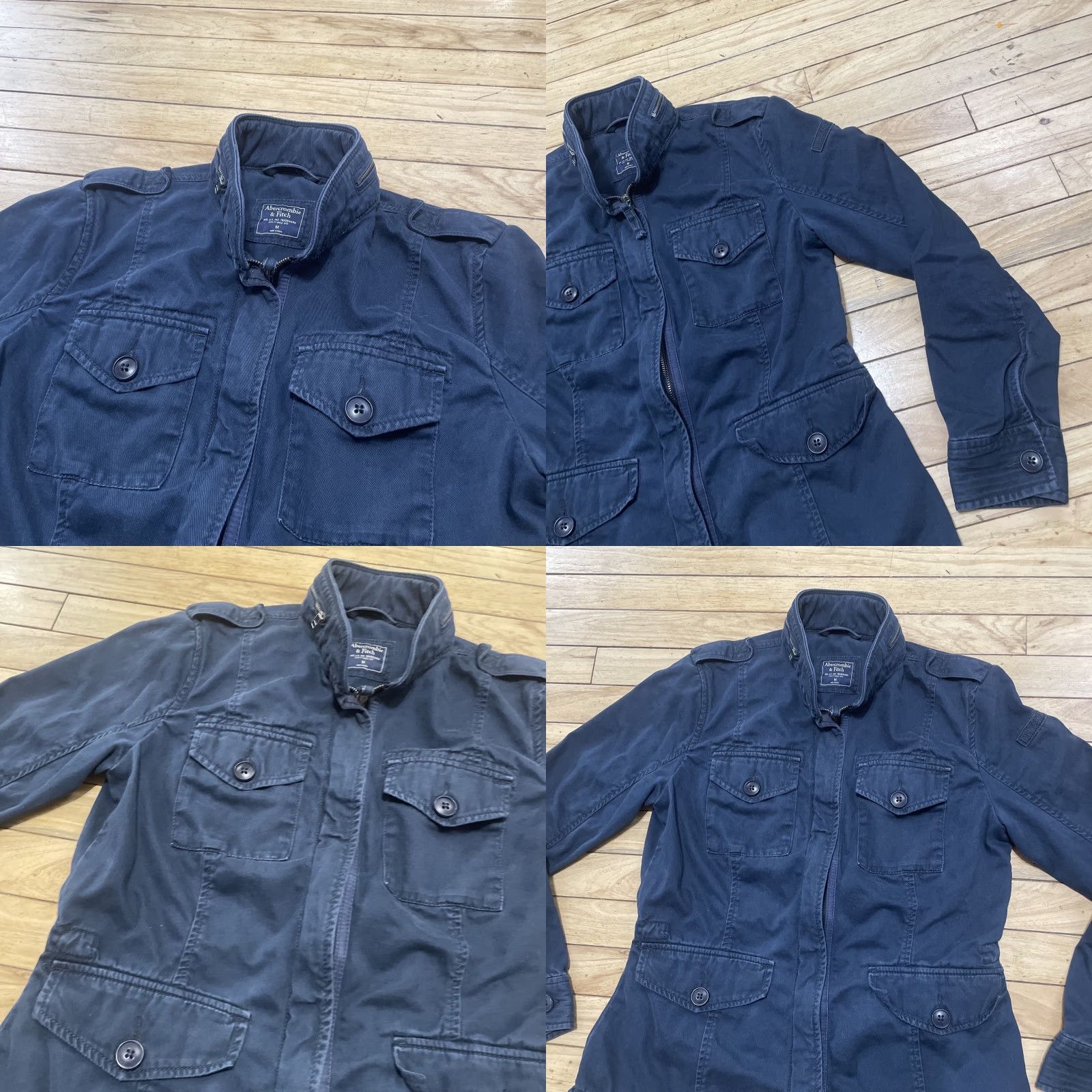 Abercrombie & Fitch VINTAGE Abercrombie & Fitch Military Field Full Zip Cargo Jacket Adult Medium Blue Size US M / EU 48-50 / 2 - 10 Thumbnail