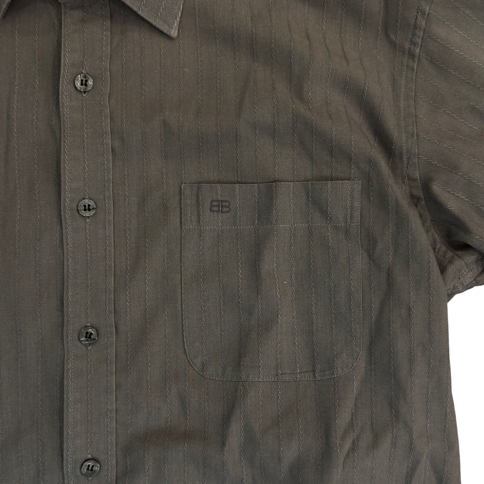Balenciaga Balenciaga Paris Men’s Grey Pinstripe Shirt Size US M / EU 48-50 / 2 - 4 Thumbnail