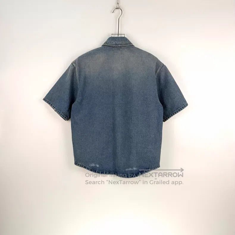 Prada Prada Blue washed triangle denim short-sleeved shirt Size US XXS / EU 40 - 4 Thumbnail