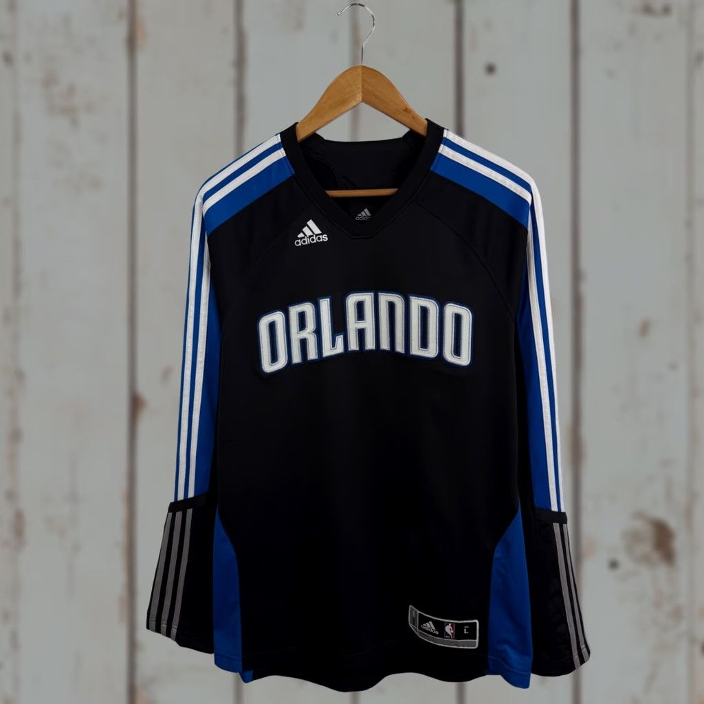 Adidas VINTAGE Orlando Adidas NBA Long Sleeve L Black Retro Mens Shirt Size US L / EU 52-54 / 3 - 1 Thumbnail