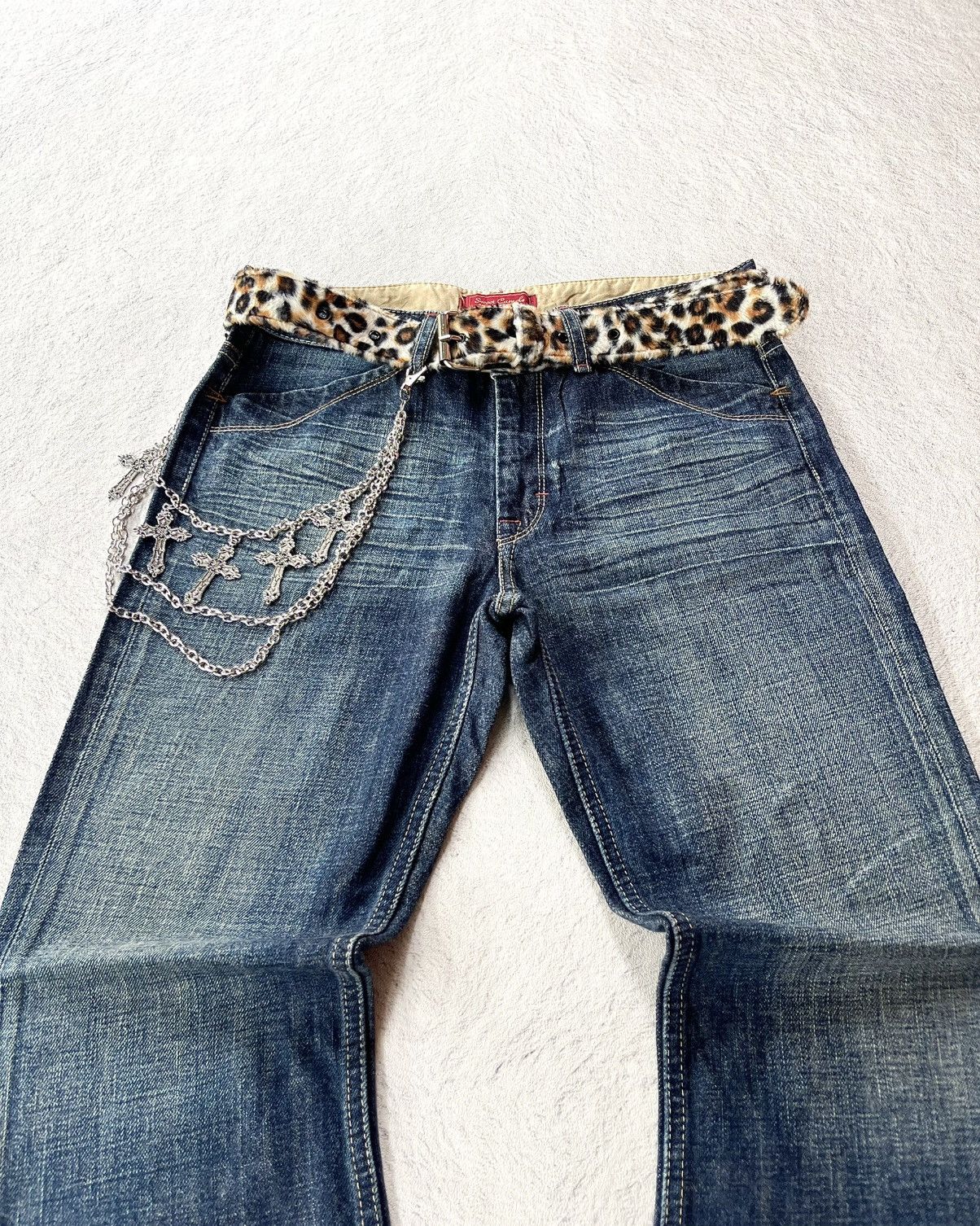 Japanese Brand Sweet Camel Buckle Back Flare Jean Size US 30 / EU 46 - 2 Thumbnail