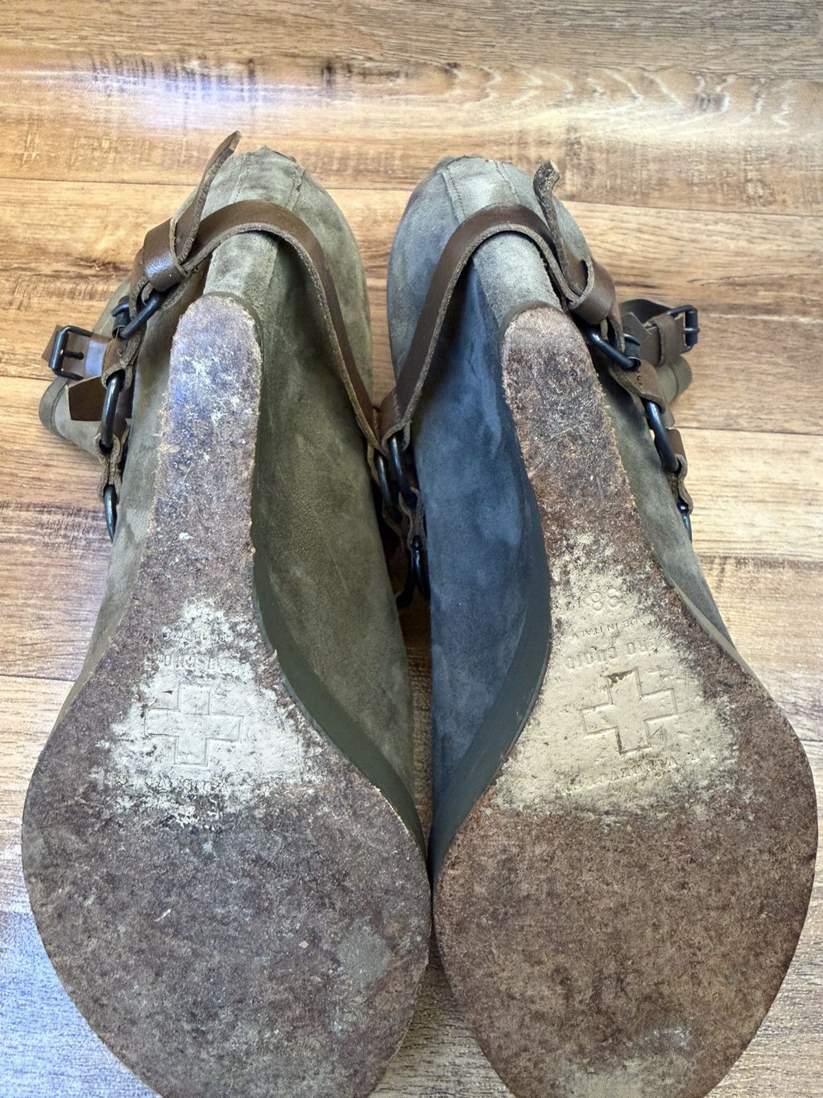 A.F. Vandevorst A.F.VANDEVORST Strapped Leather Fetish Boots Size US 8 / IT 38 - 20 Thumbnail