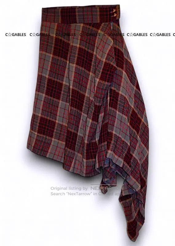 Vivienne Westwood Vivienne Westwood Classic Plaid Asymmetrical Hem Skirt Size 25" / US 0 / IT 36 - 3 Thumbnail